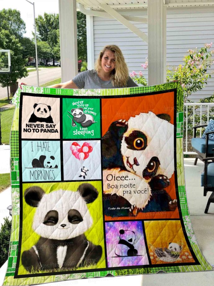 Never Say No To Panda Quilt Blanket