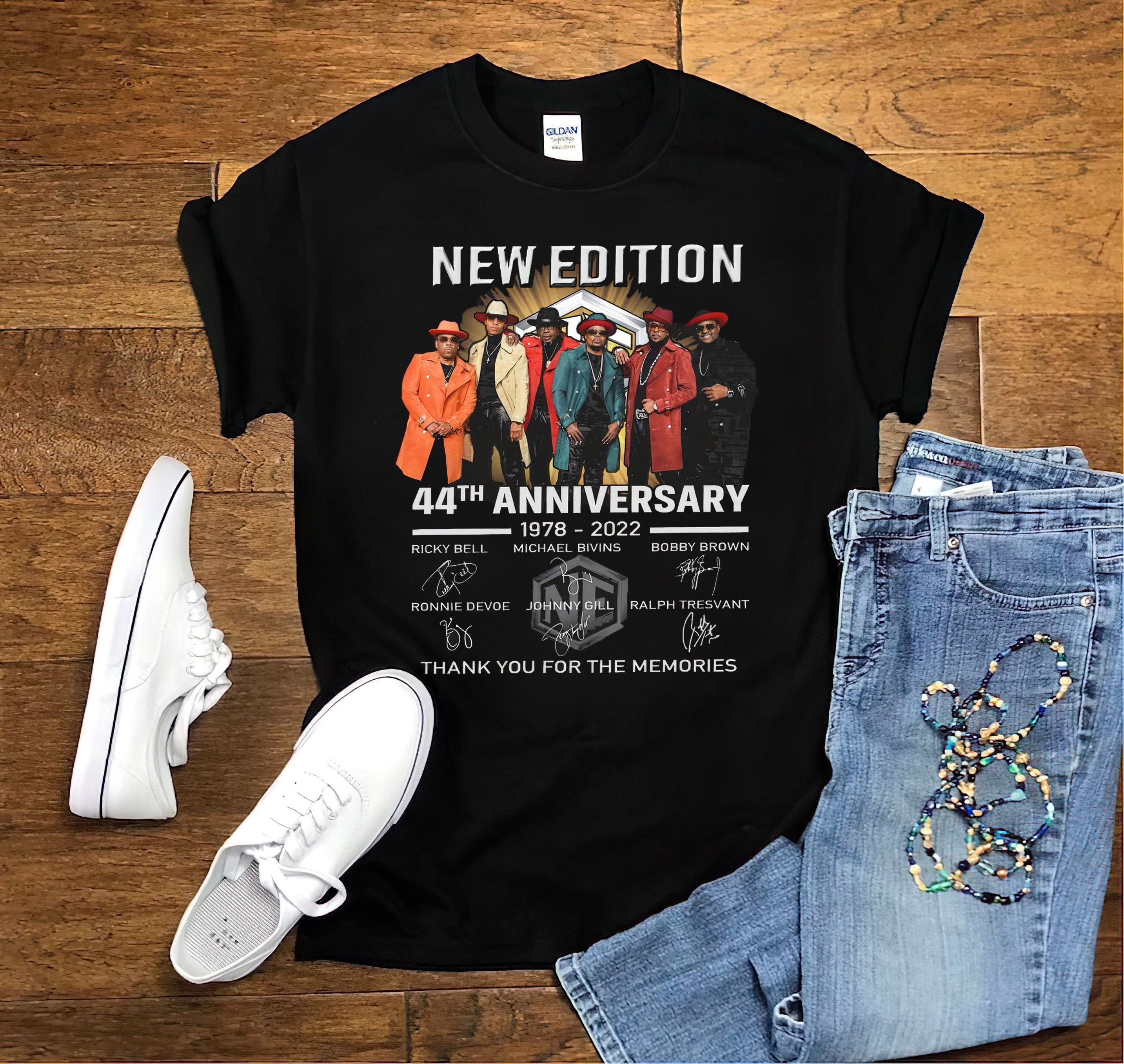 New Edition Band Member 44th Anniversary 1978-2022 Thank You For The Memories Signatures Unisex Sweatshirt