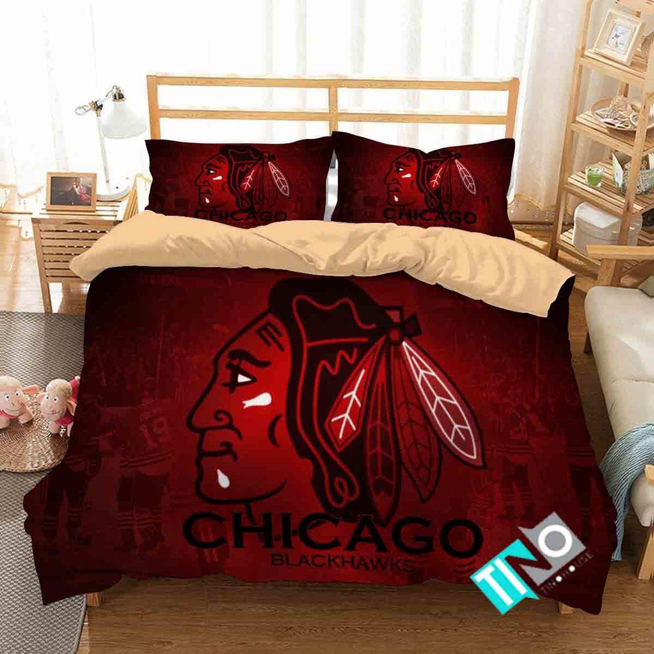 NHL Chicago Blackhawks Logo Bedding Sets