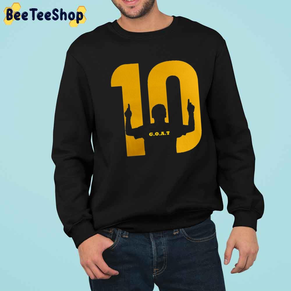 No 10 Gold The Goat Lionel Messi Football Unisex Sweatshirt