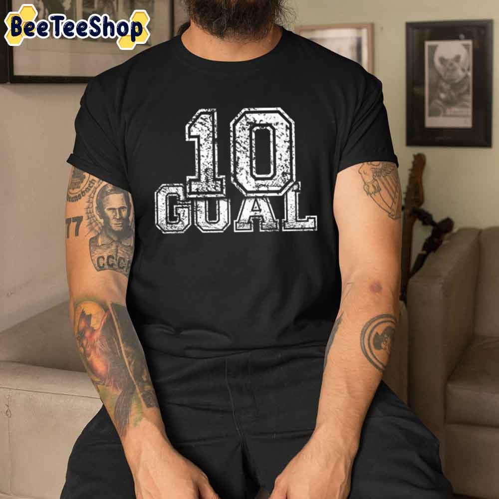 No 10 White Style Vintage Lionel Messi Football Unisex T-Shirt