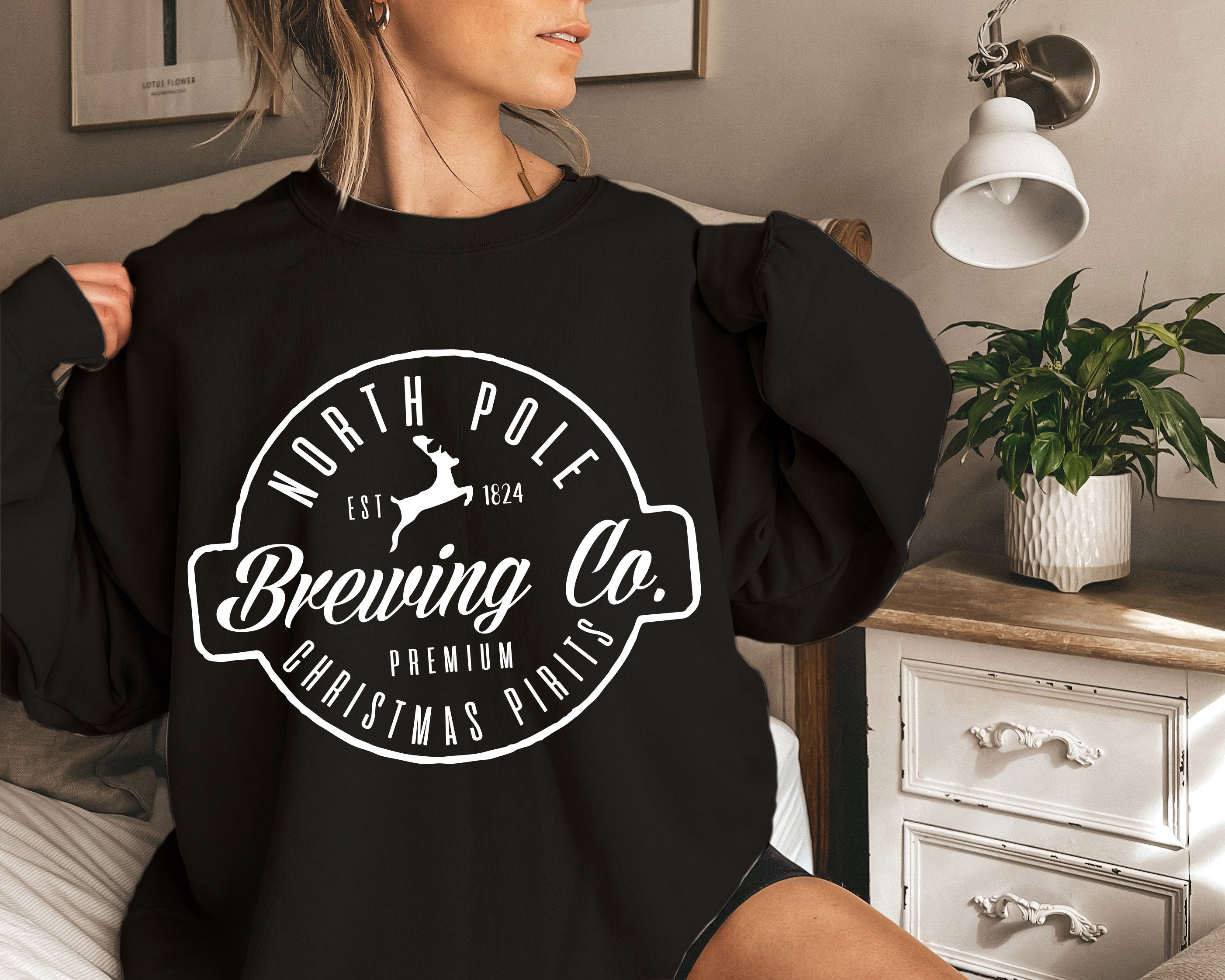 North Pole Brewing Co Christmas Spirits Est 1824 Unisex Sweatshirt