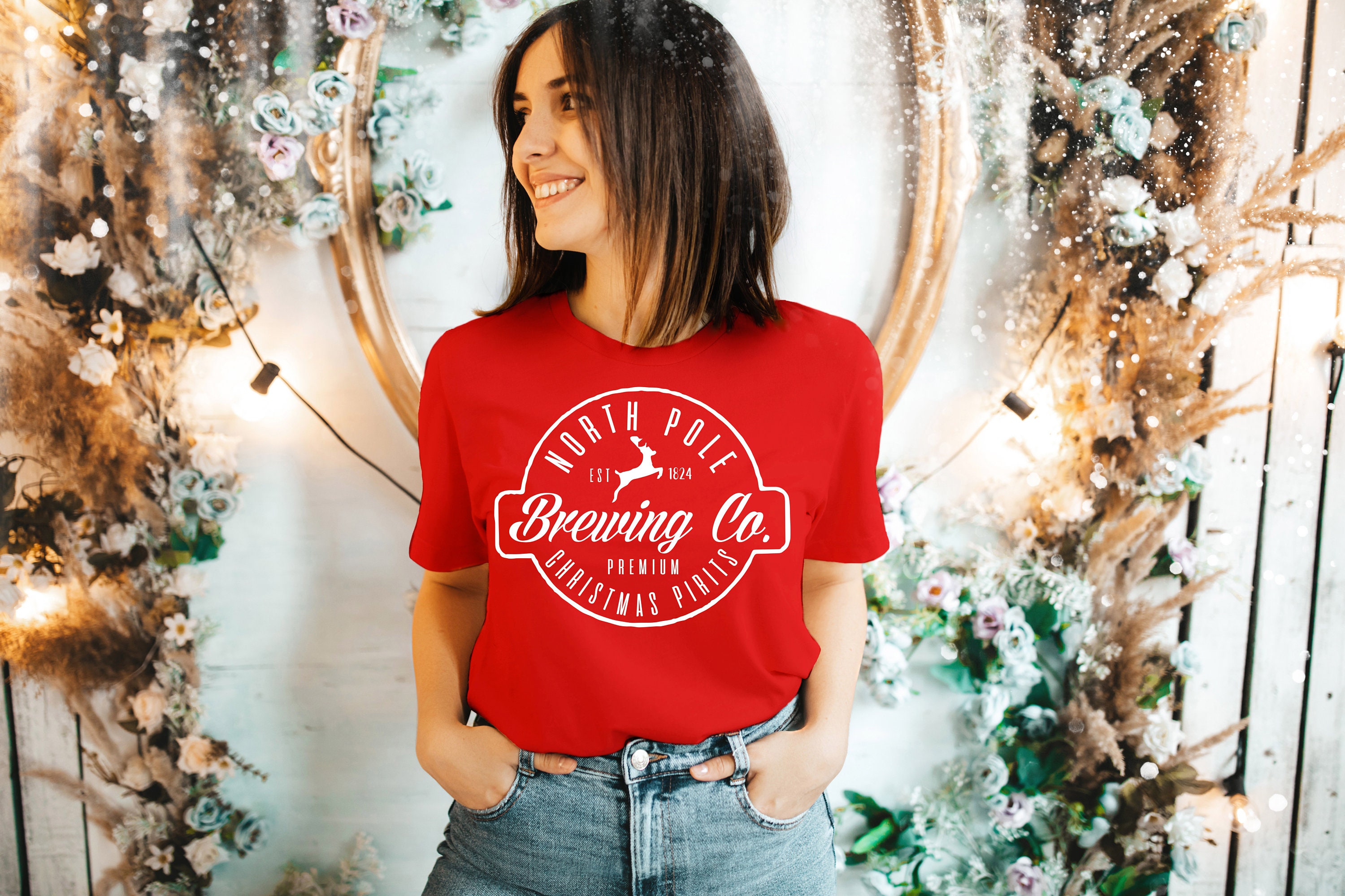 North Pole Brewing Co Christmas Spirits Est 1824 Unisex Sweatshirt