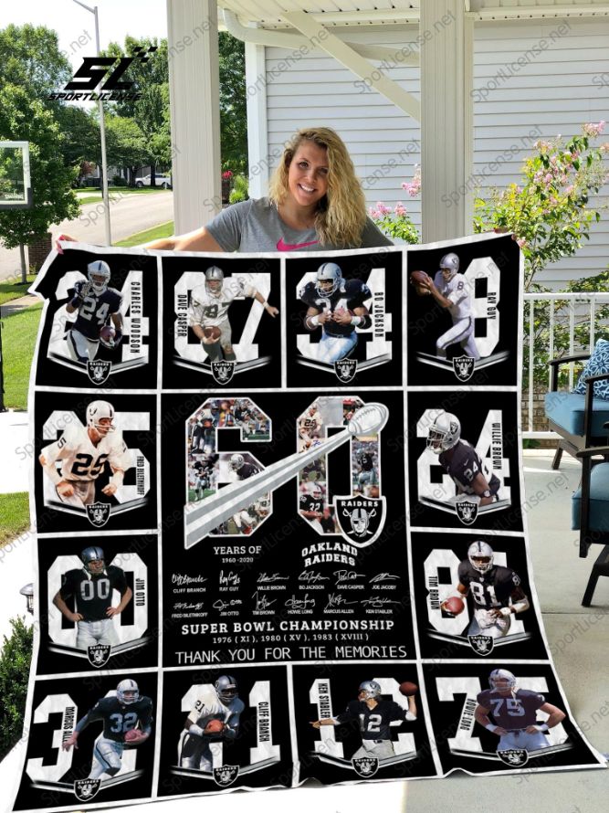 Oakland Raiders Super Bowl Championship Quilt Blanket