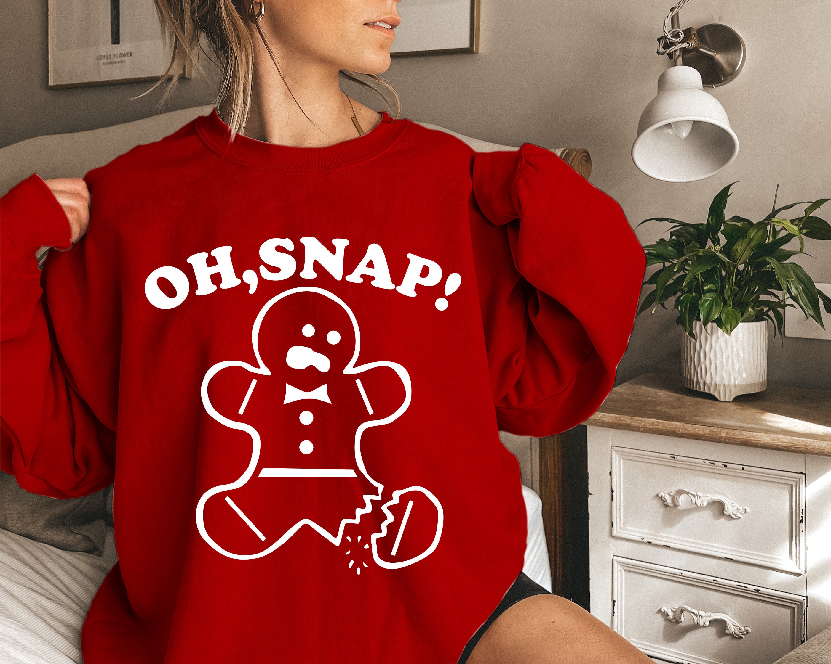 Oh Snap Funny Thanksgiving Gingerbread Man Unisex Sweatshirt