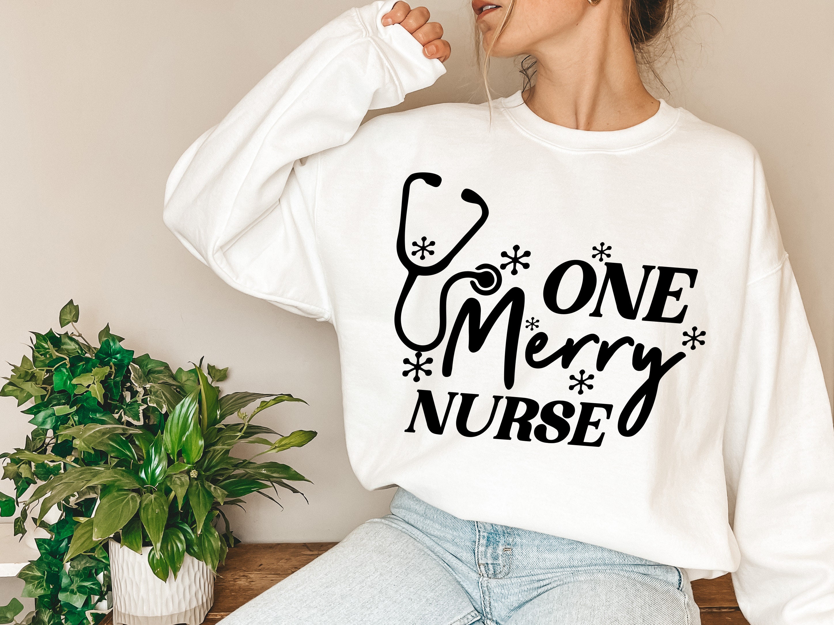 One Merry Nurse Christmas Unisex Sweatshirt