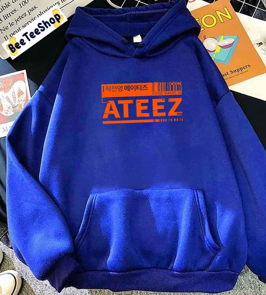 Orange Code Design Ateez Kpop Unisex Hoodie