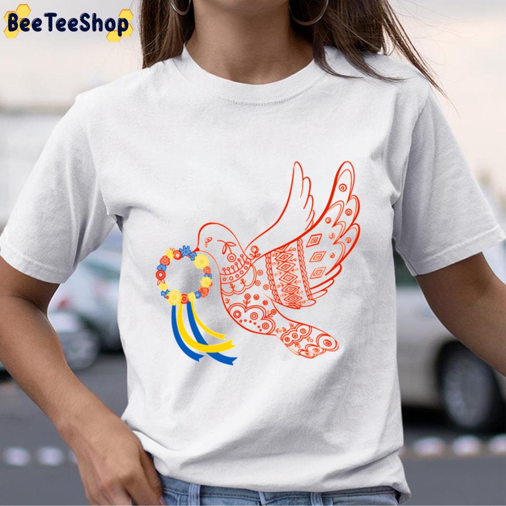 Peace Dove Inspired By The Work Of Maria Prymachenko Unisex T-Shirt