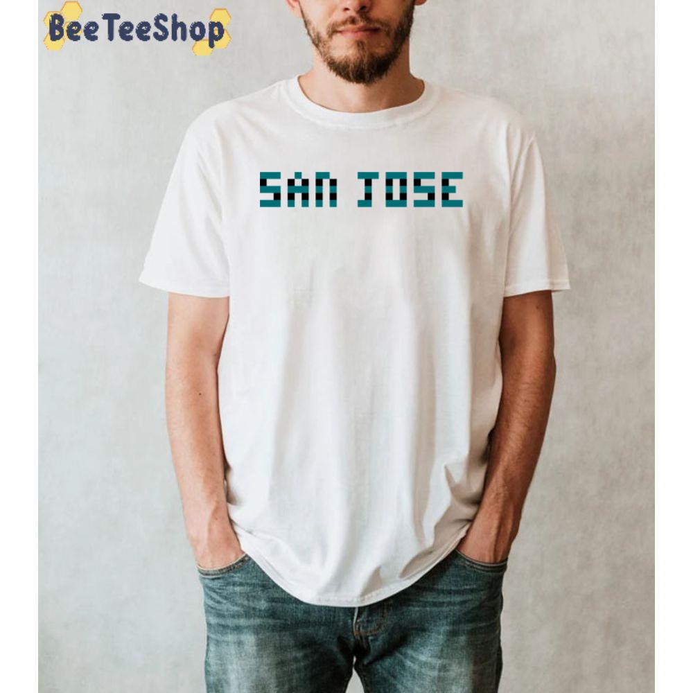 Pixel Text San Jose Hockey Unisex T-Shirt