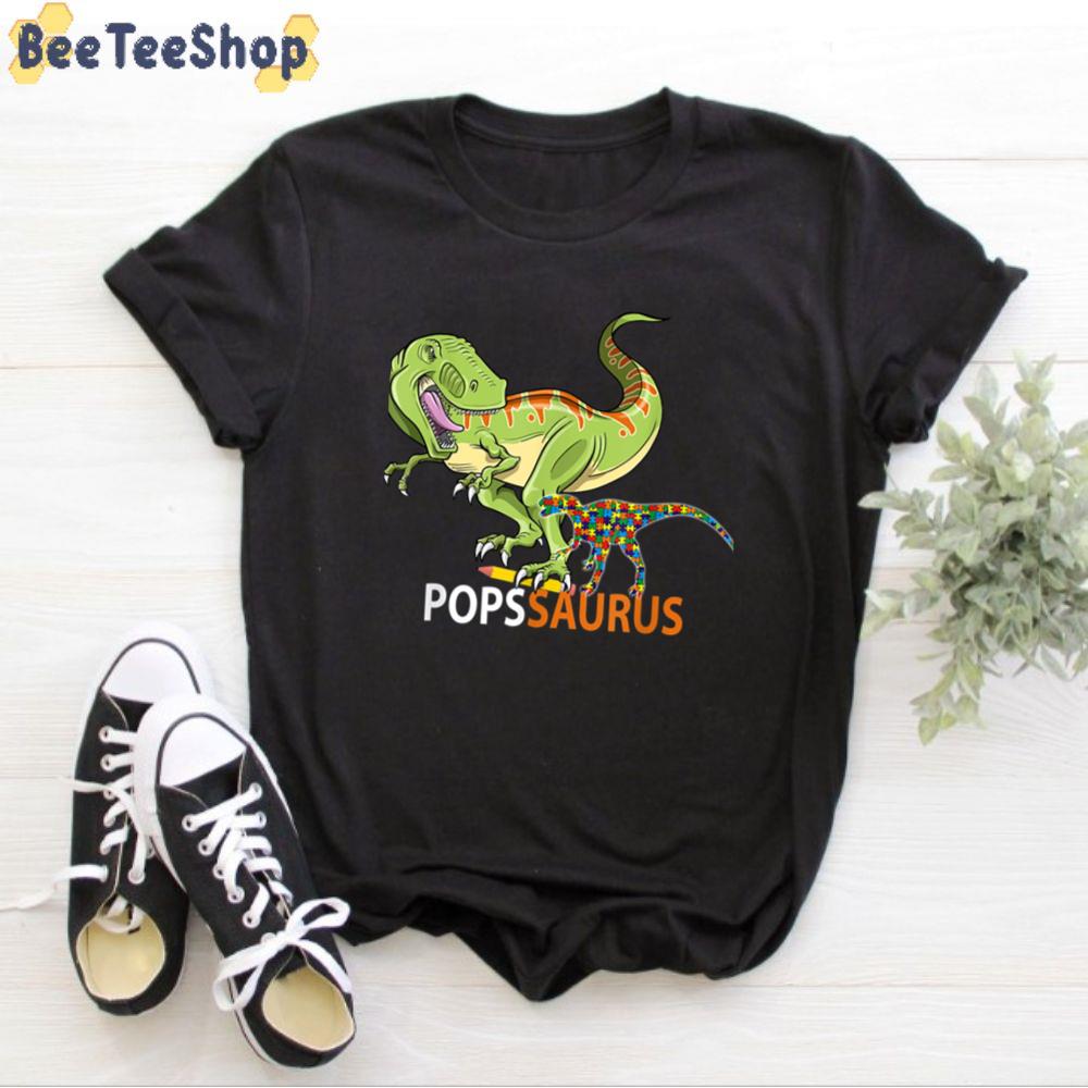 Pops Saurus Auntsaurus Autism Awareness Unisex T-Shirt