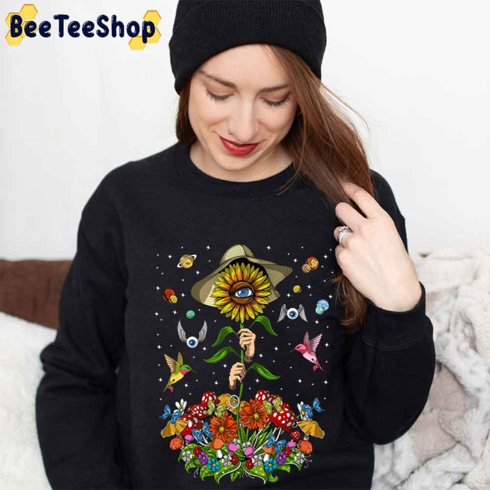 Psychedelic Hippie Sunflower Unisex Sweatshirt