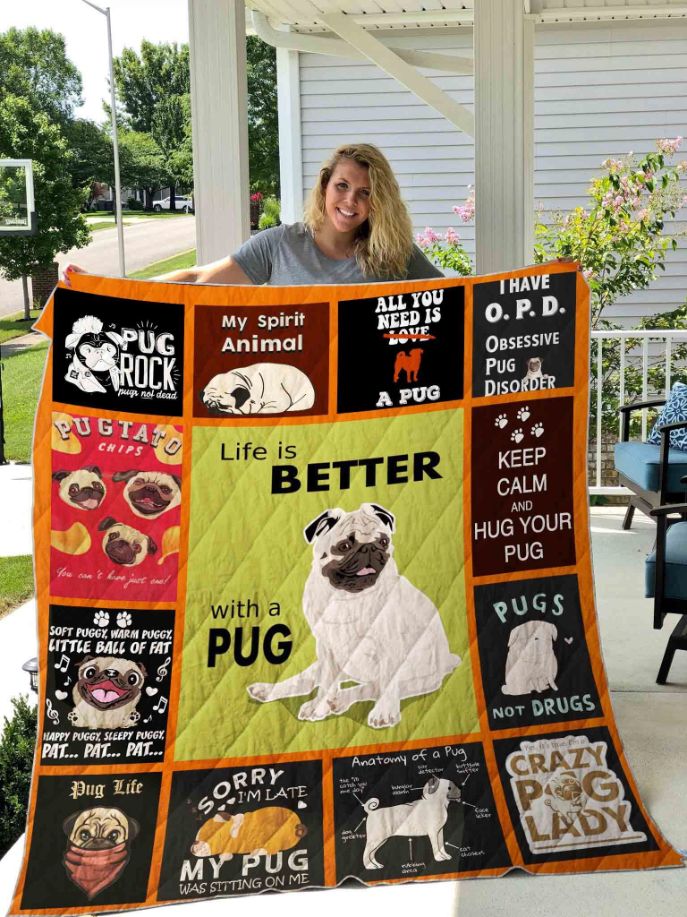 Pug Quilt Blanket