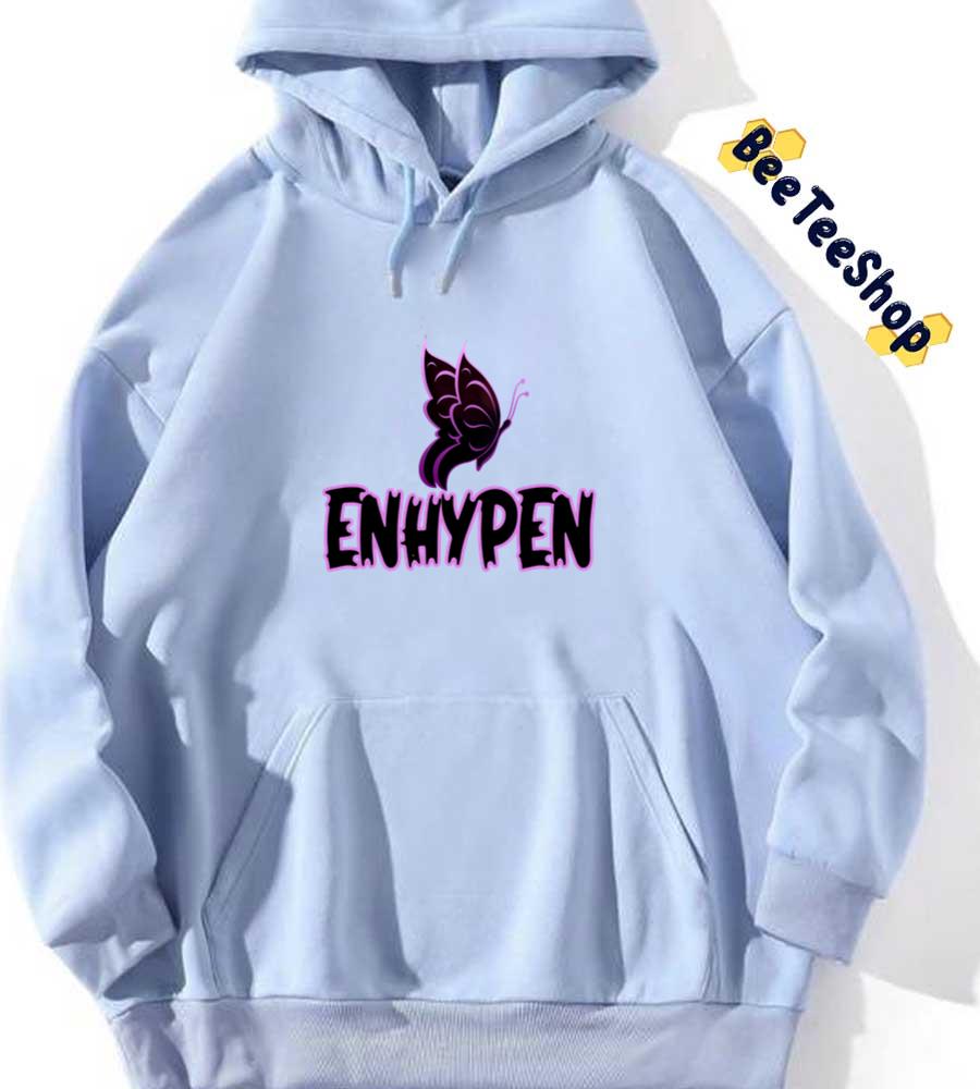 Purple Art Text Enhypen Kpop Unisex Hoodie