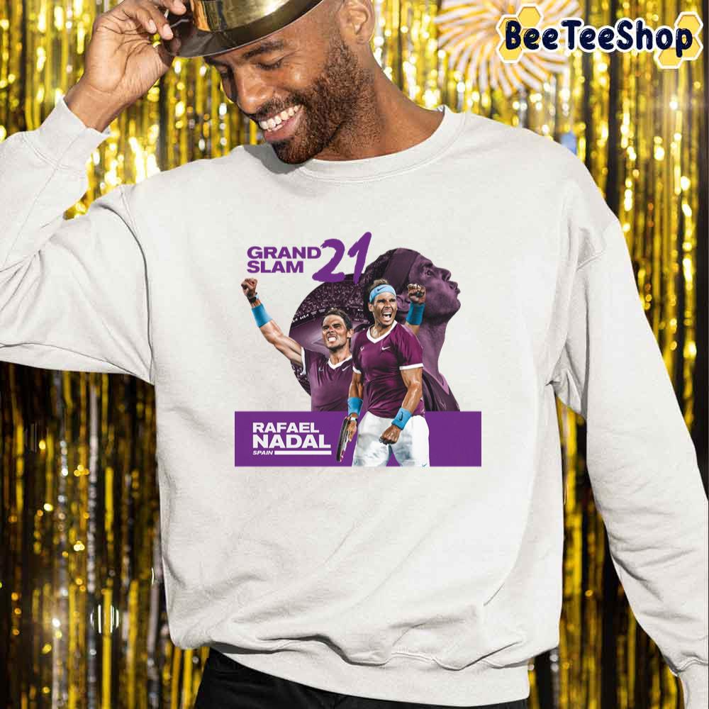 Purple Style Grand Slam 21 Rafael Nadal Tennis Player Unisex Sweatshirt