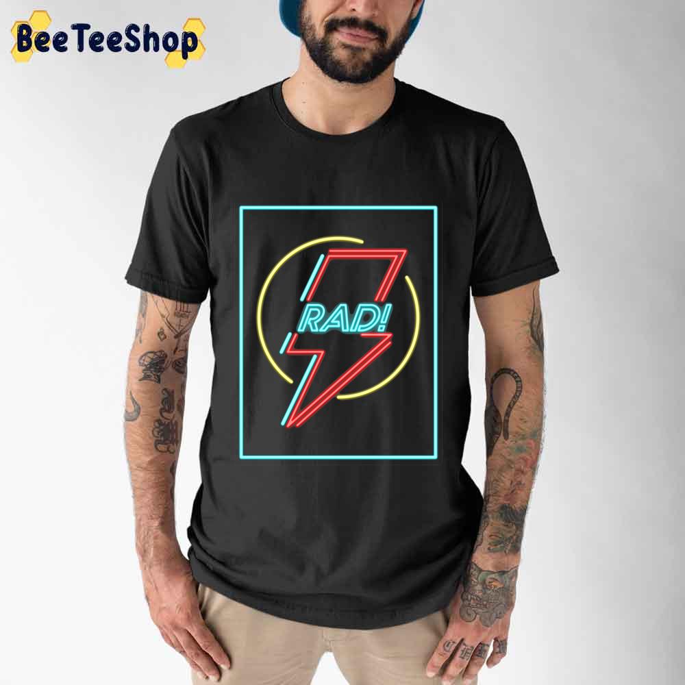 Rad 80s Neon Sign David Bowie Style Unisex T-Shirt