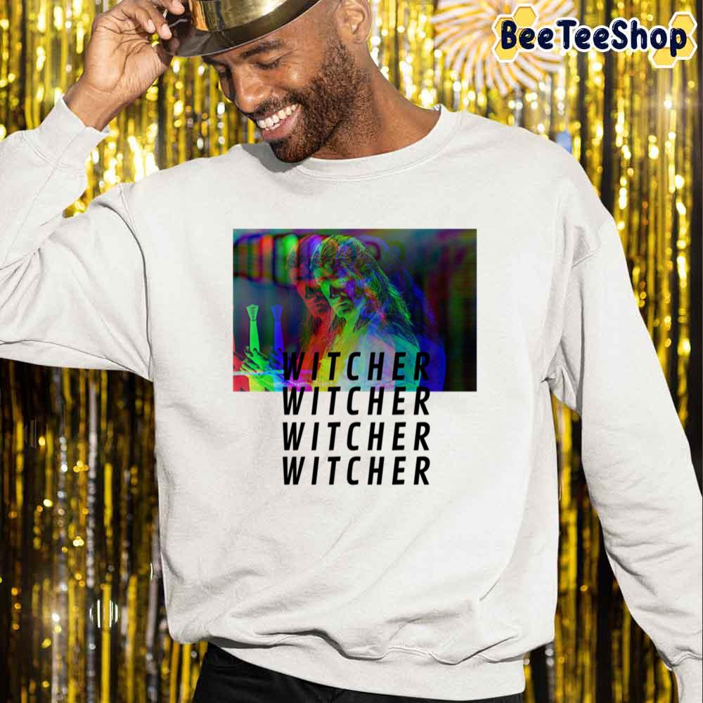 Rainbow Glitch Design Geralt Of Rivia The Witcher Unisex Sweatshirt