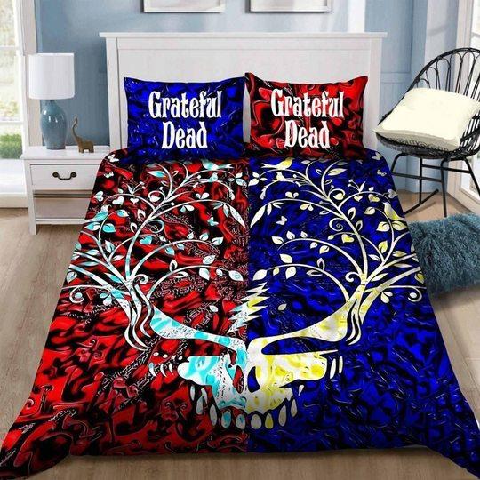 Red And Blue Style Grateful Dead Bedding Set