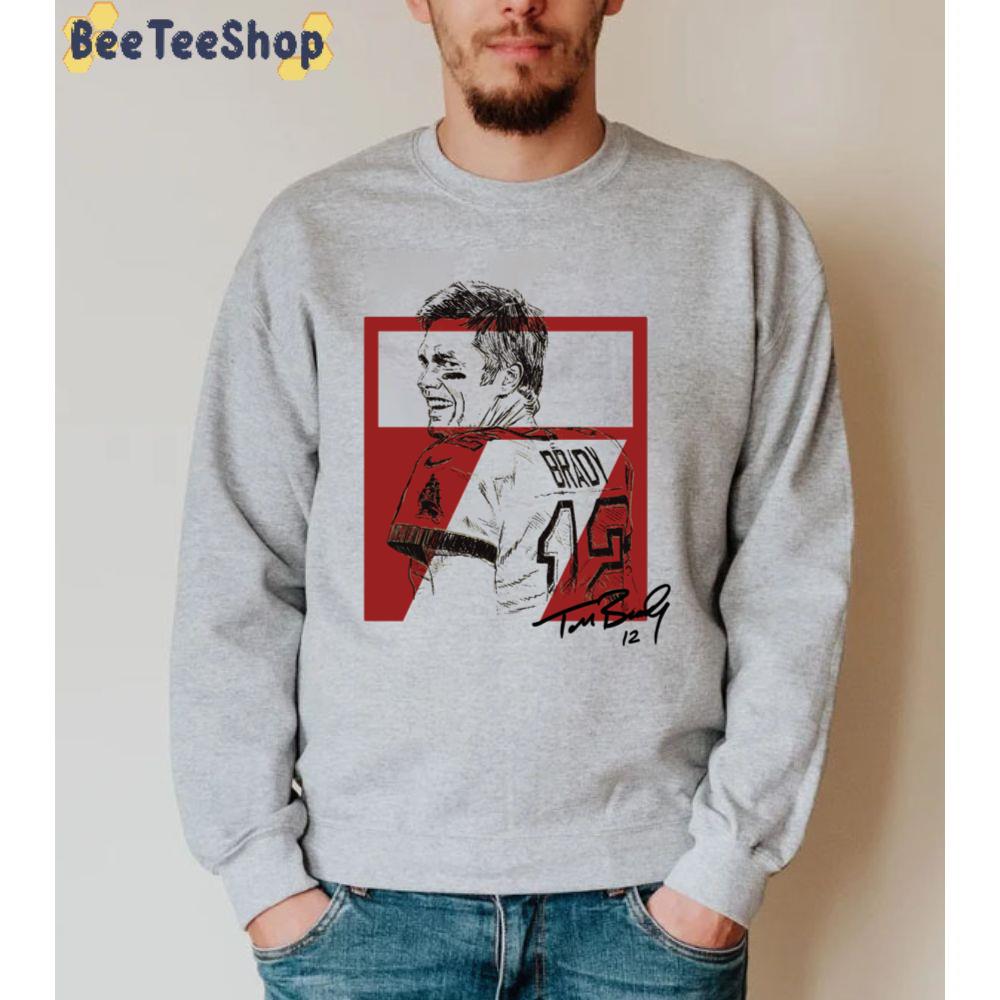 Red Black Style Tom Brady Football Player Unisex Sweatshirt