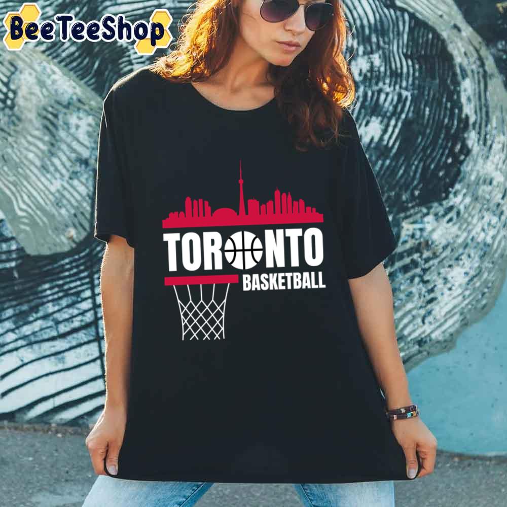 Red Black White Toronto Skyline Toronto Raptors Basketball Unisex T-Shirt