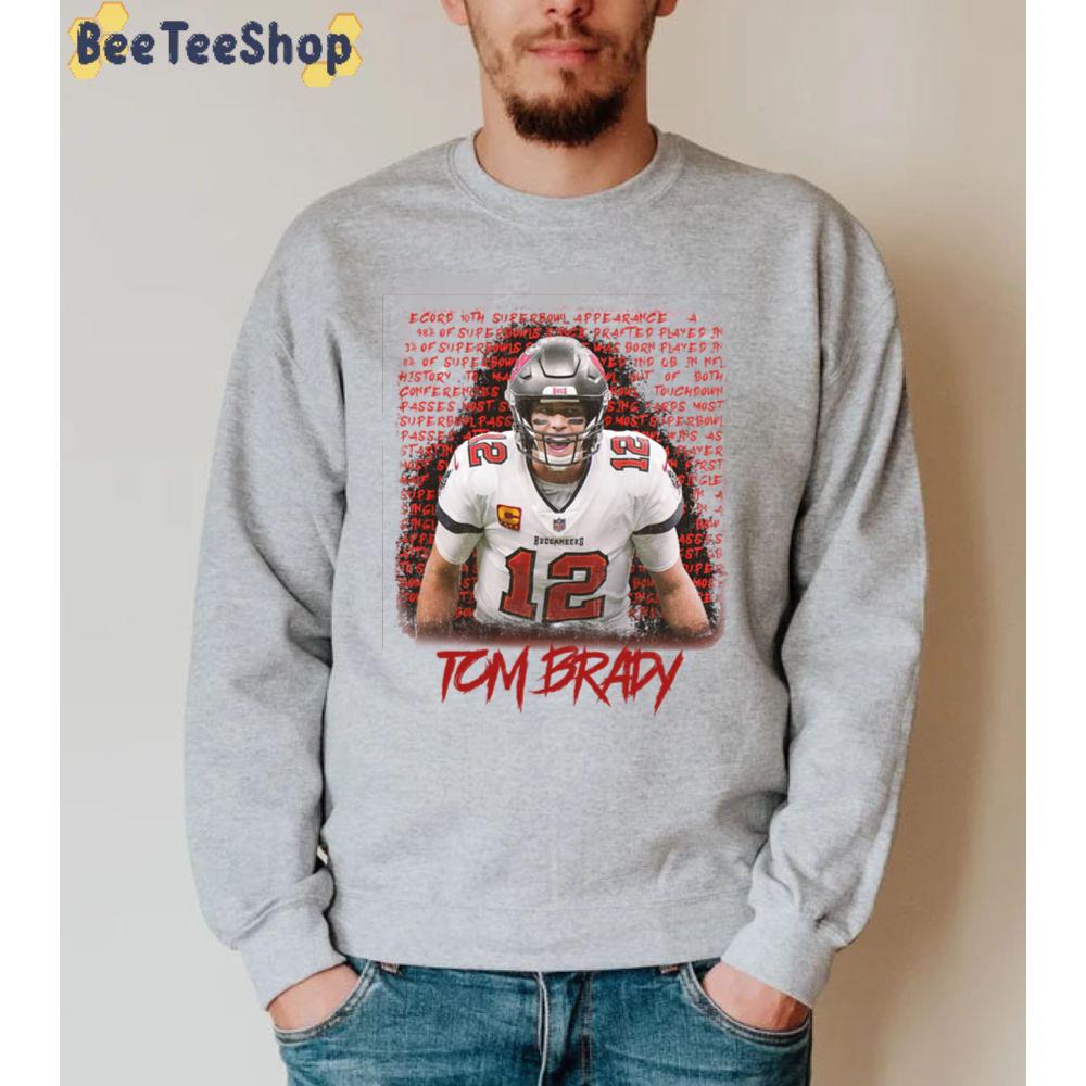 Red Text Style Tom Brady Football Player Unisex Sweatshirt