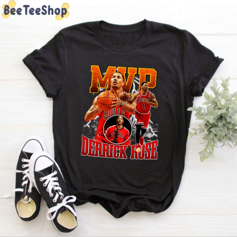 Retro 80s Derrick Rose Mvp Chicago Signature Basketball Sport Unisex T-Shirt