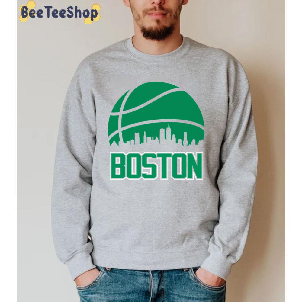 Retro City Skyline Boston Celtics Basketball Unisex Sweatshirt