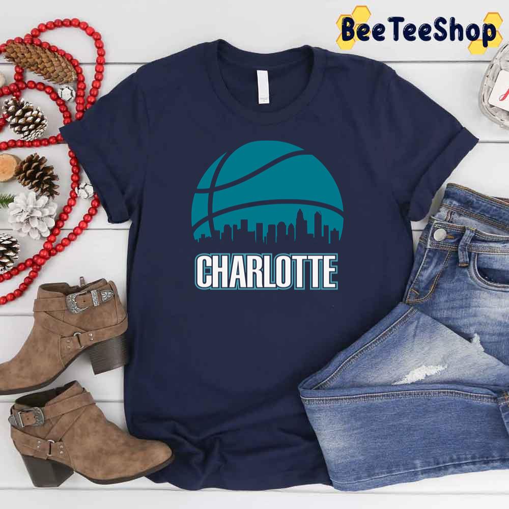 Retro City Skyline Charlotte Hornets Basketball Unisex T-Shirt