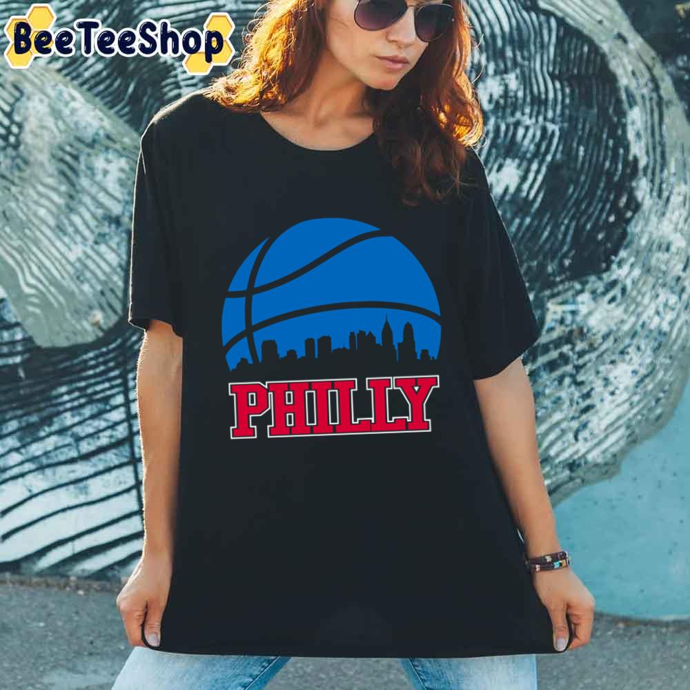 Retro City Skyline Philadelphia 76ers Basketball Unisex T-Shirt