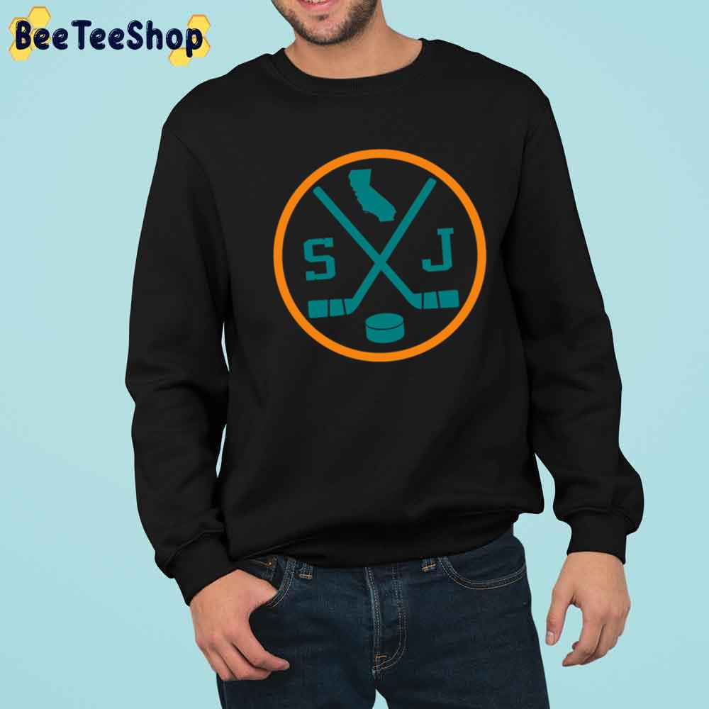 Retro Emblem Vintage Sj San Jose Hockey Unisex Sweatshirt