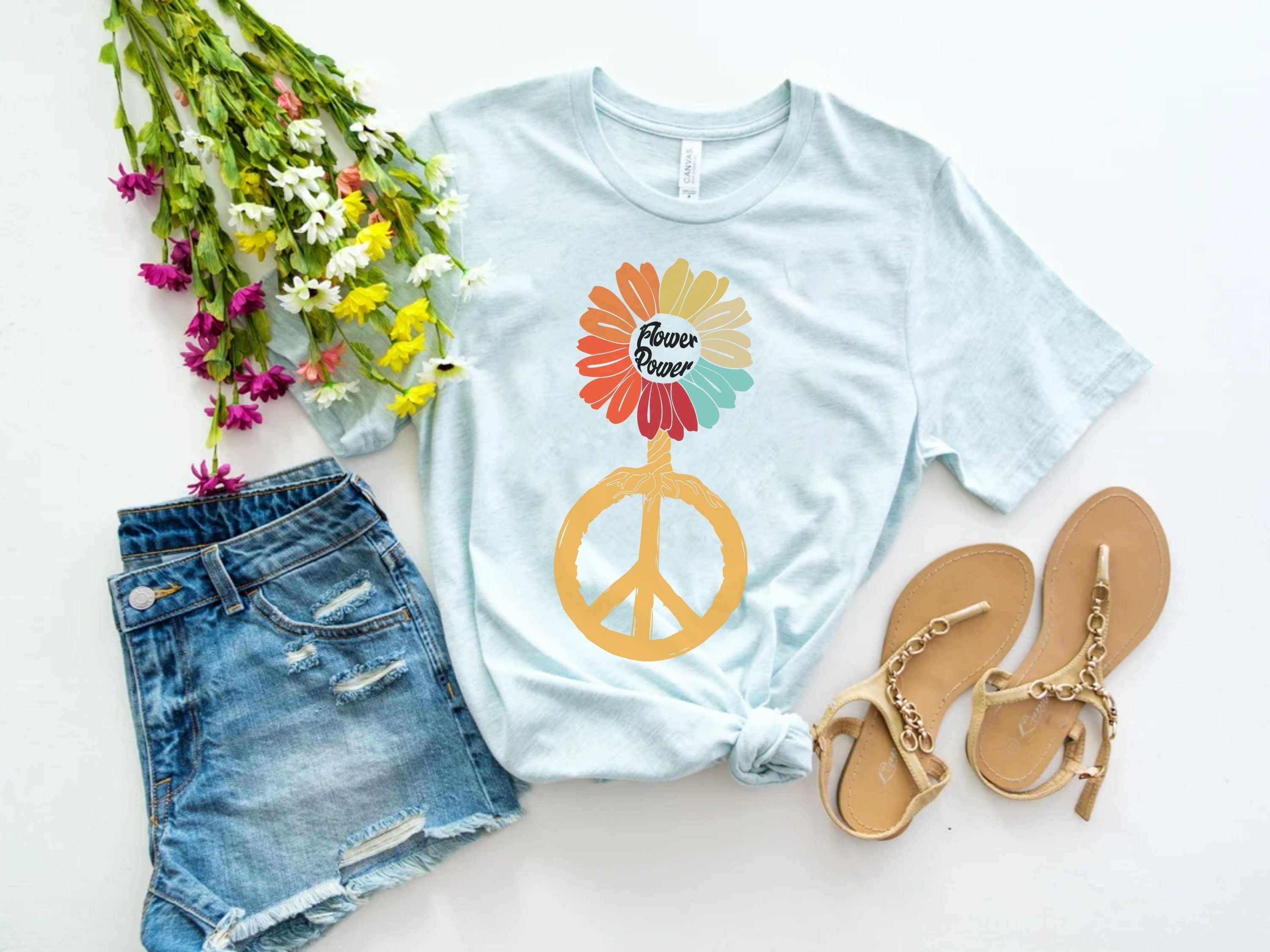 Retro Flower Power Unisex T-Shirt