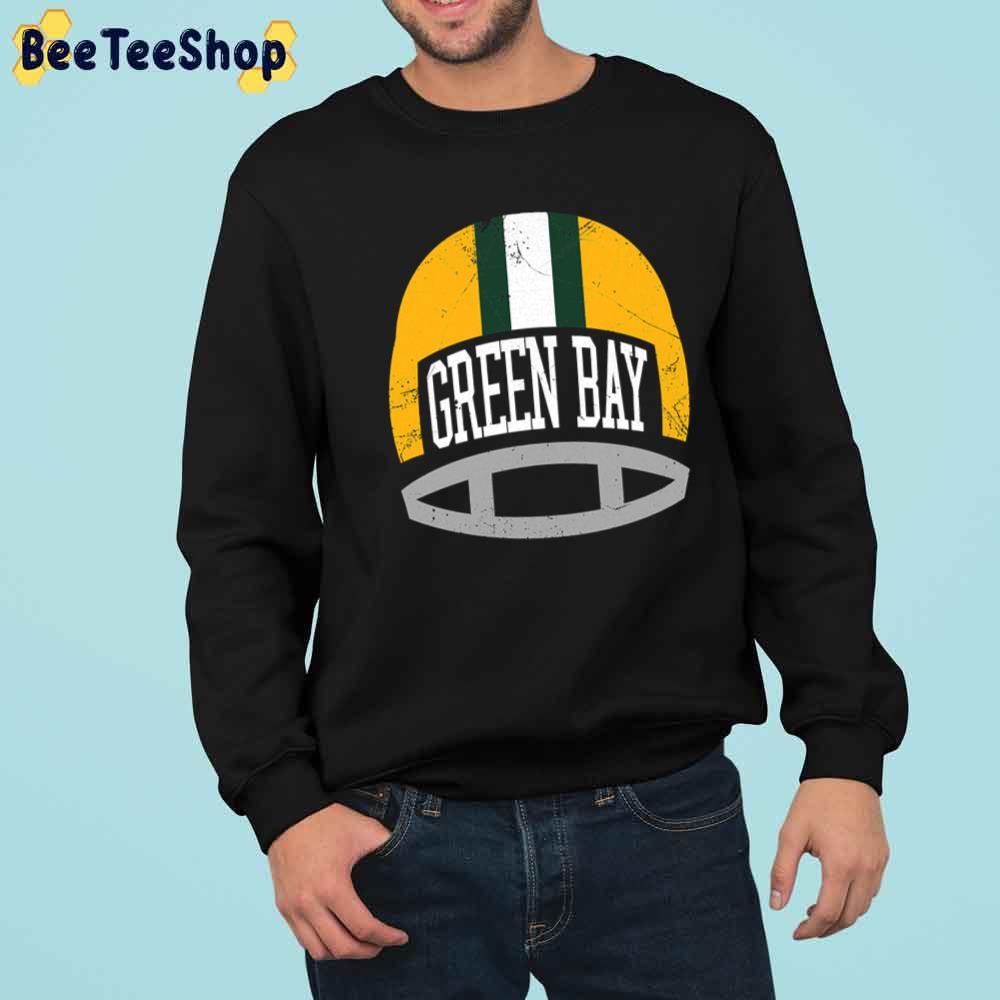 Retro Helmet Green Bay Packers Football Unisex Sweatshirt