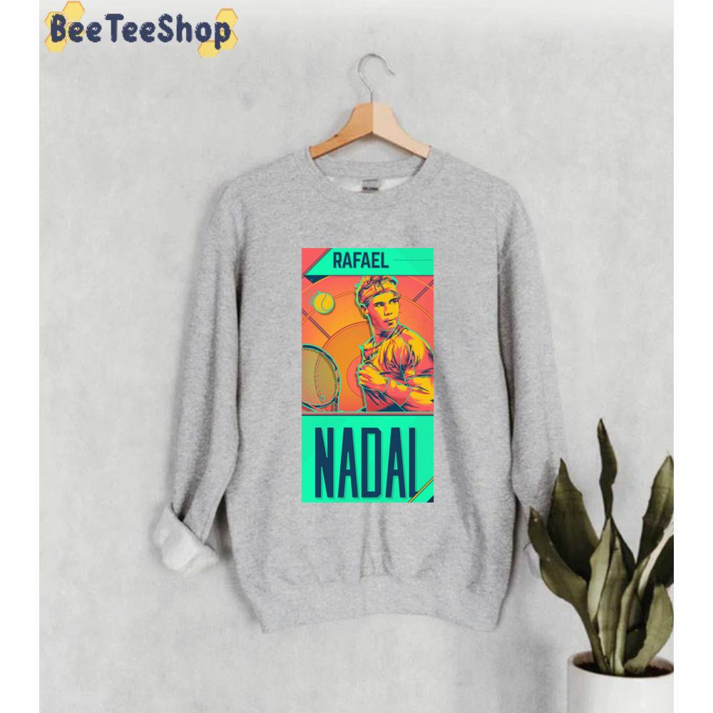 Retro Neon Design Rafael Nadal Tennis Player Unisex Sweatshirt