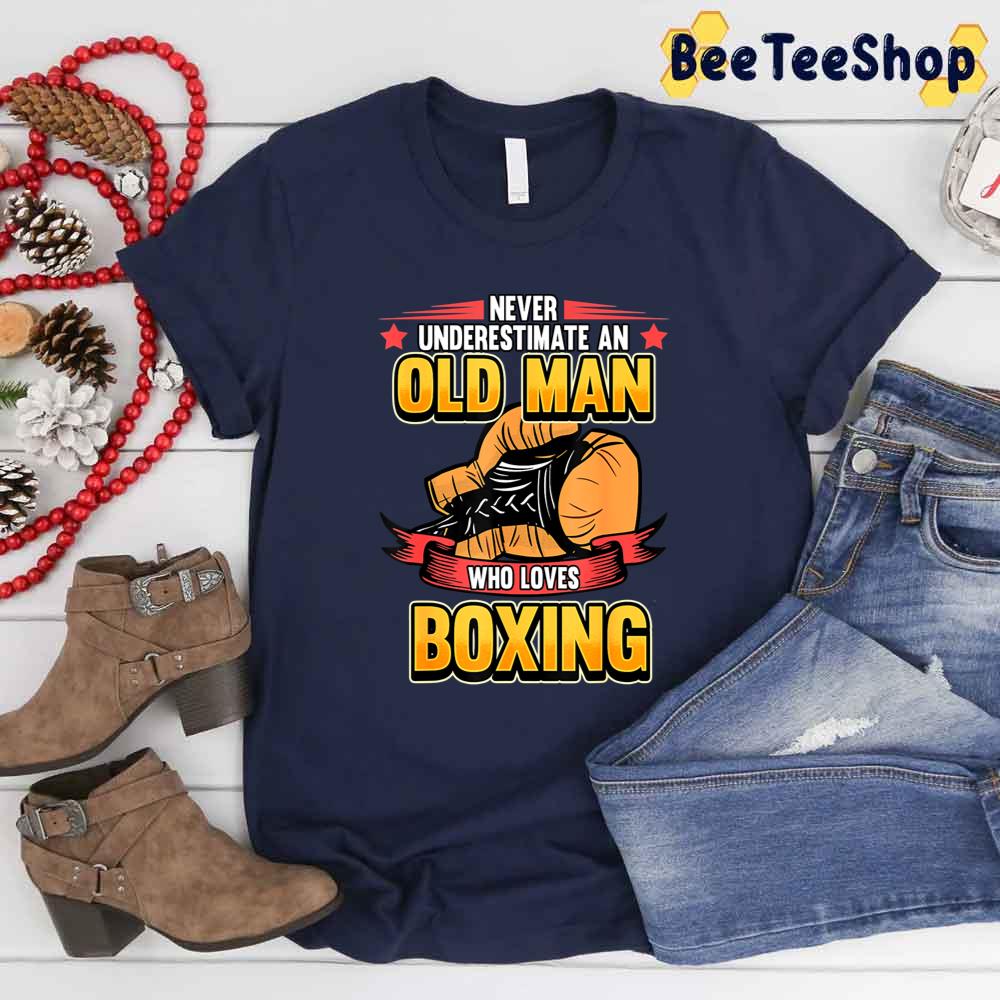 Retro Never Underestimate An Old Man Who Loves Boxing Unisex T-Shirt