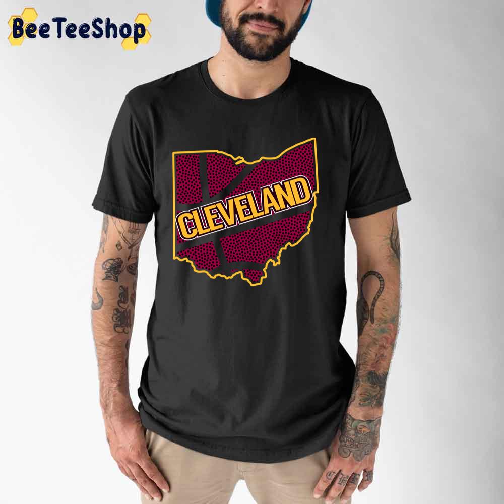 Retro Oh Outline Cleveland Cavaliers Basketball Unisex T-Shirt