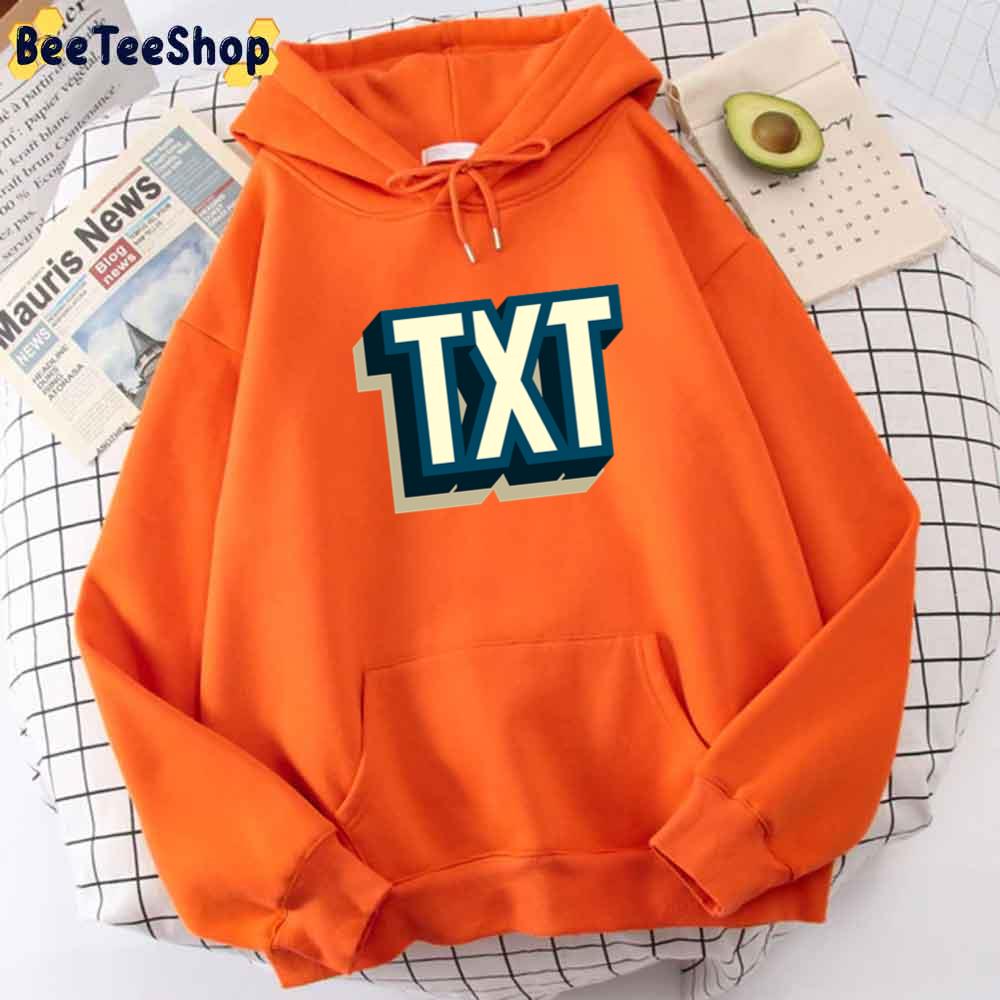 Retro Text Design TXT Tomorrow X Together Kpop Unisex Hoodie