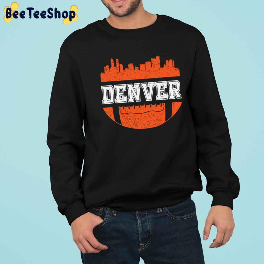 Retro Vintage Skyline Denver Broncos Football Unisex Sweatshirt