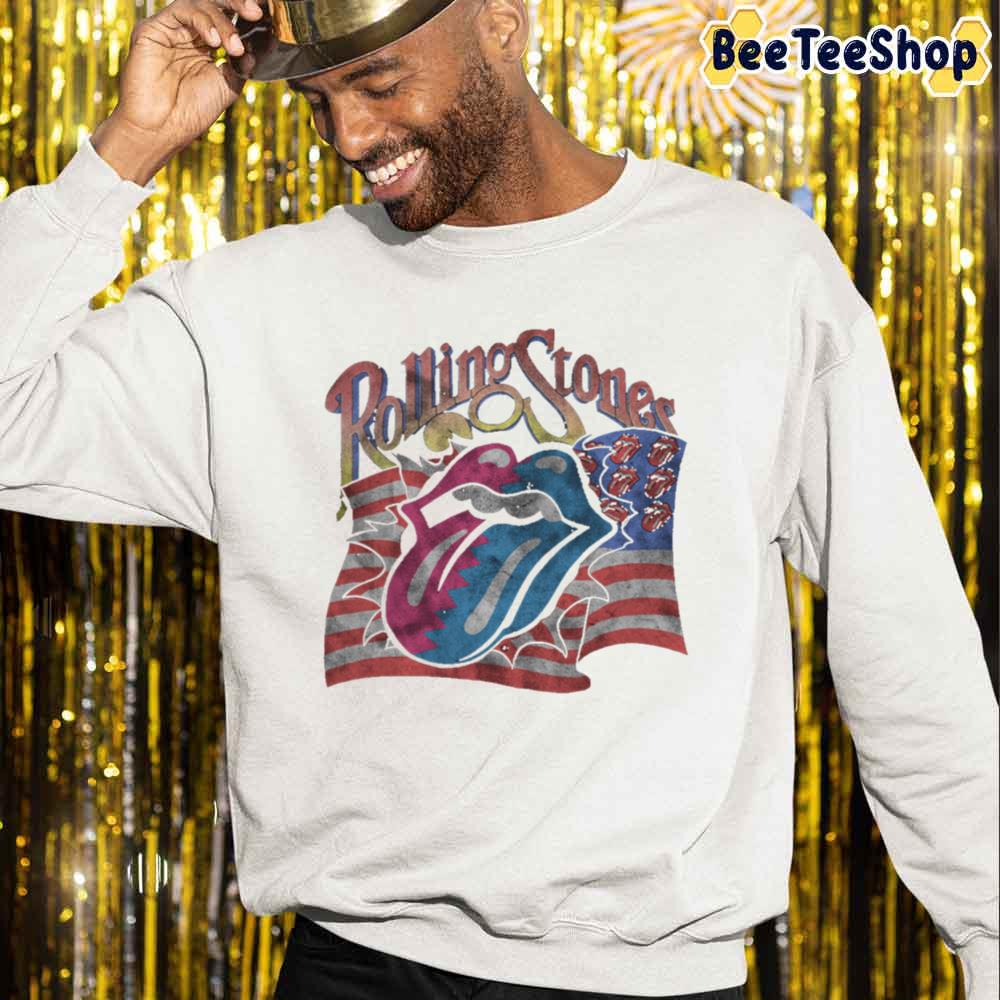 Rs Steel Wheels Zigzag Flag The Rolling Stone Rock And Roll Unisex Sweatshirt