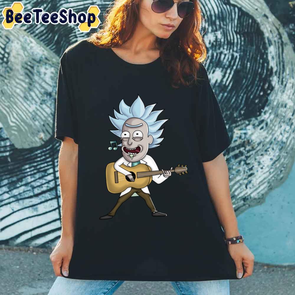 Singing With Guitar Rick And Morty unisex T-Shirt