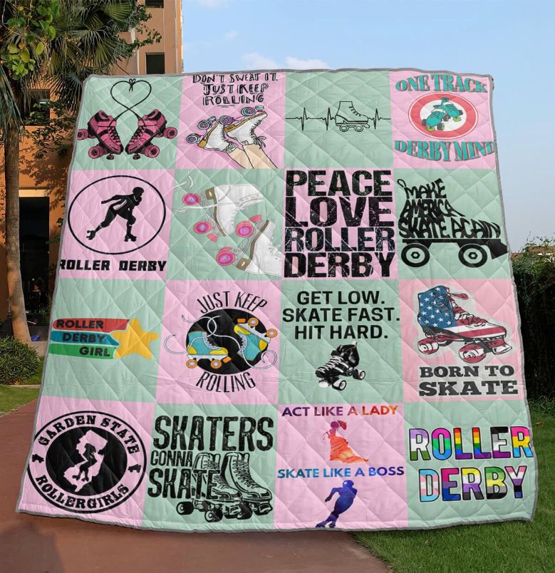 Skating Get Low Skate Fast Hit Hard Quilt Blanket