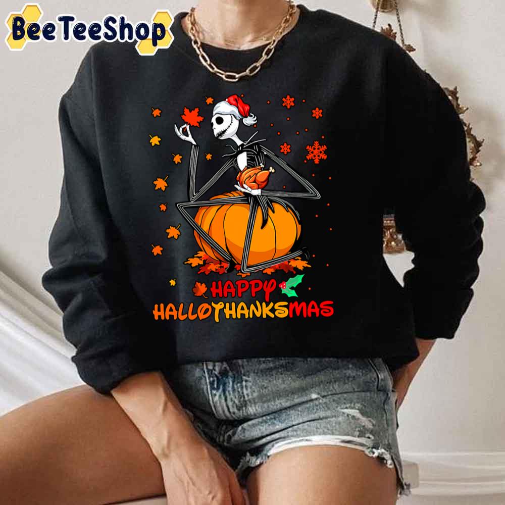 Skeleton Thankgiving Funny Wine Happy Unisex Sweatshirt