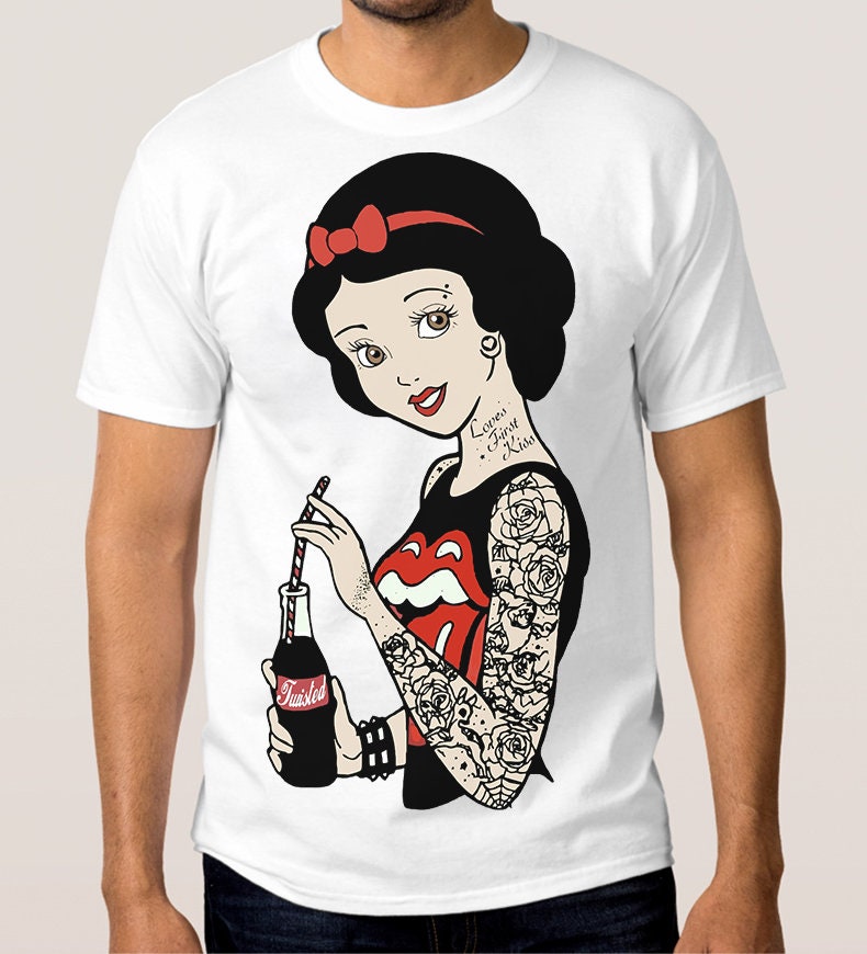 Snow White Punk Rock Art T-Shirt