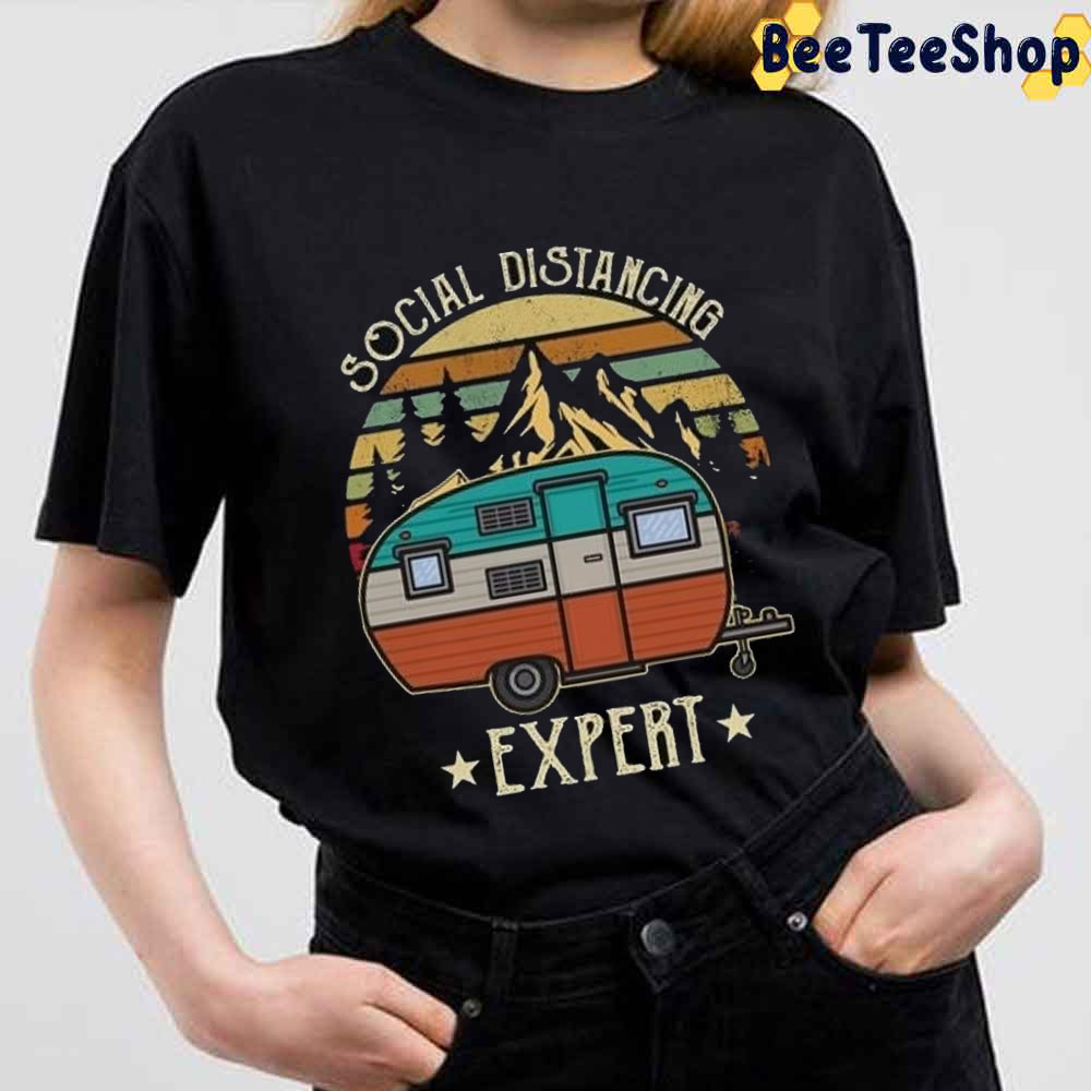 Social Distancing Expert Vintage Hippie Car Unisex T-Shirt