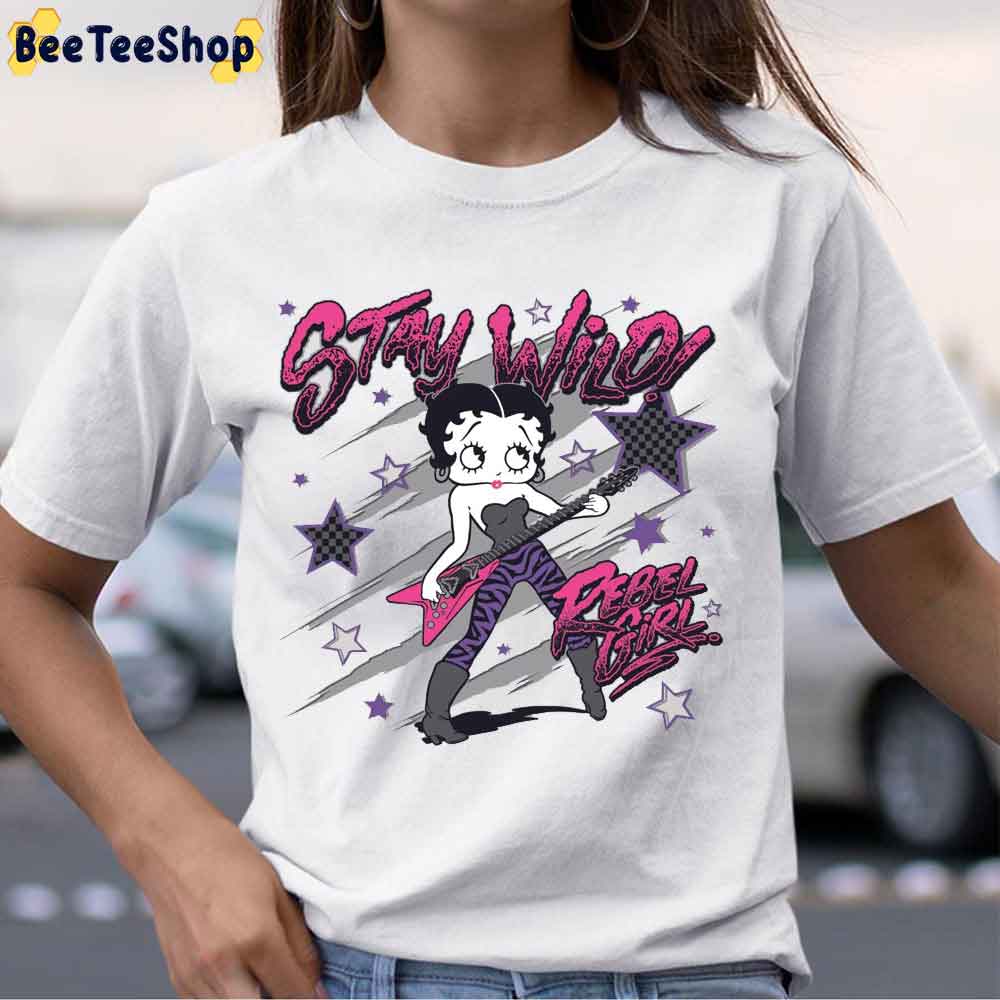 Stay Wild Rebel Girl Betty Boop Unisex T-Shirt