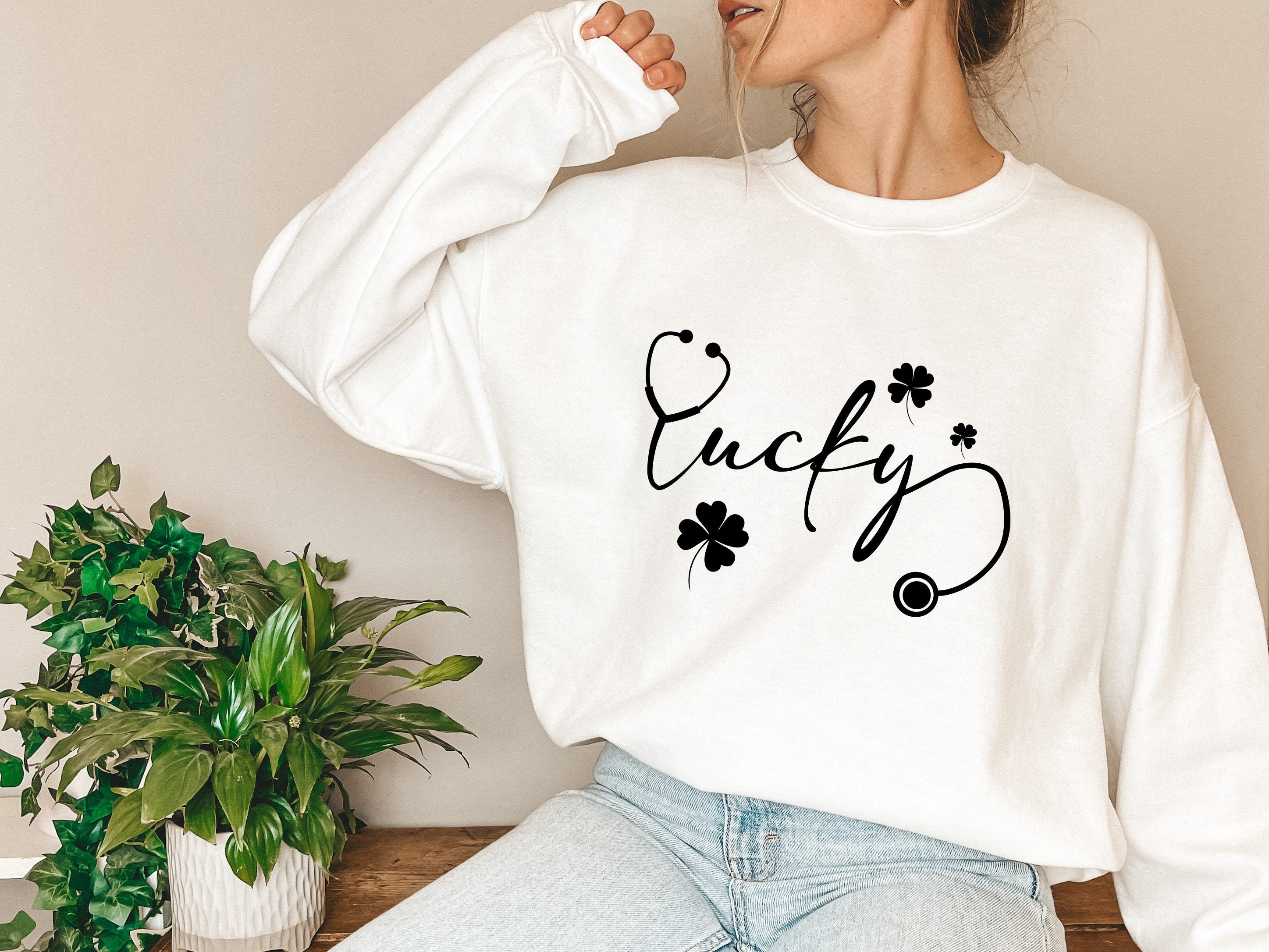 Stpatricks Lucky Nurse Unisex Sweatshirt