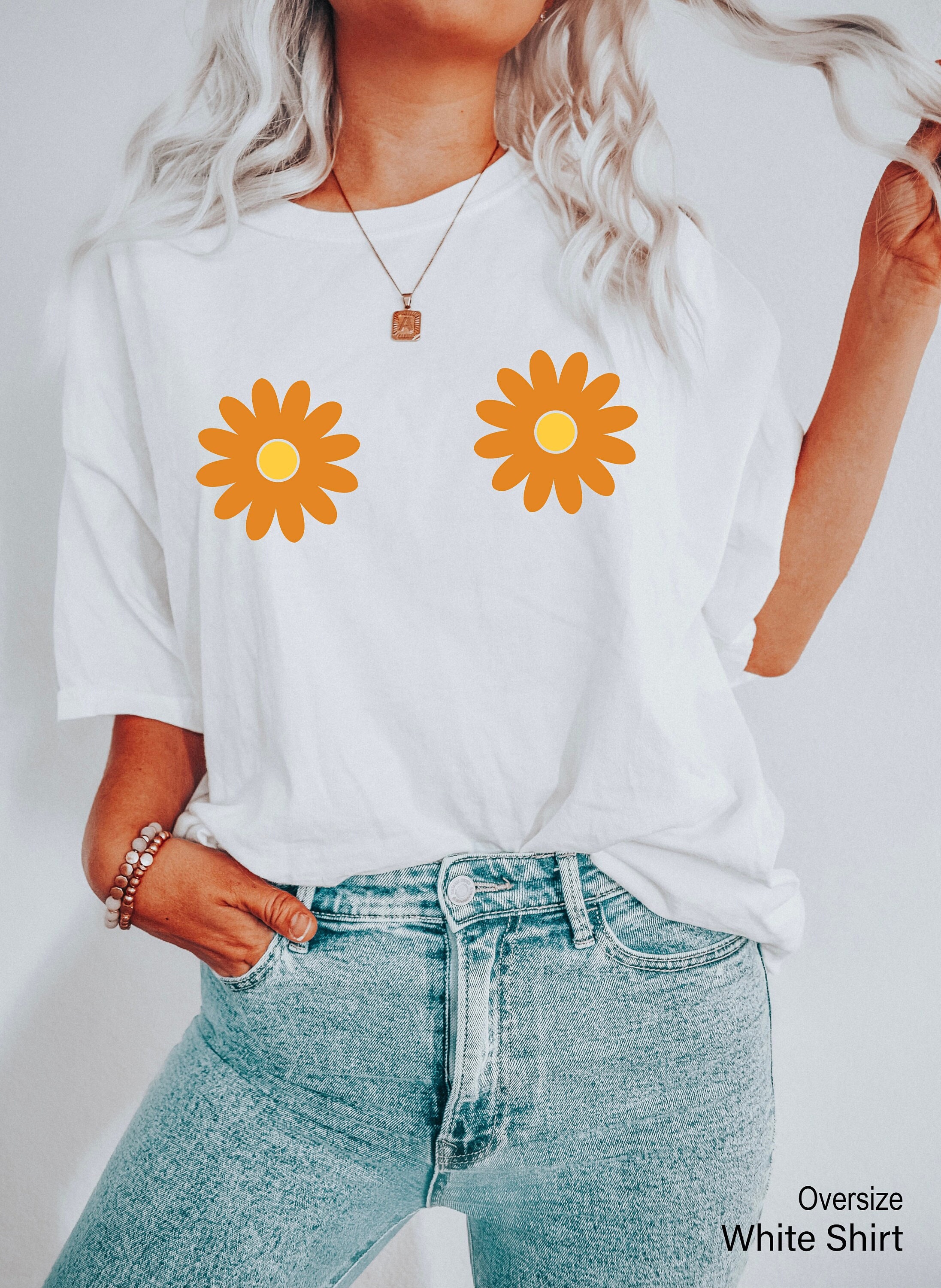 Sunflower Boobs Hippie Unisex T-Shirt