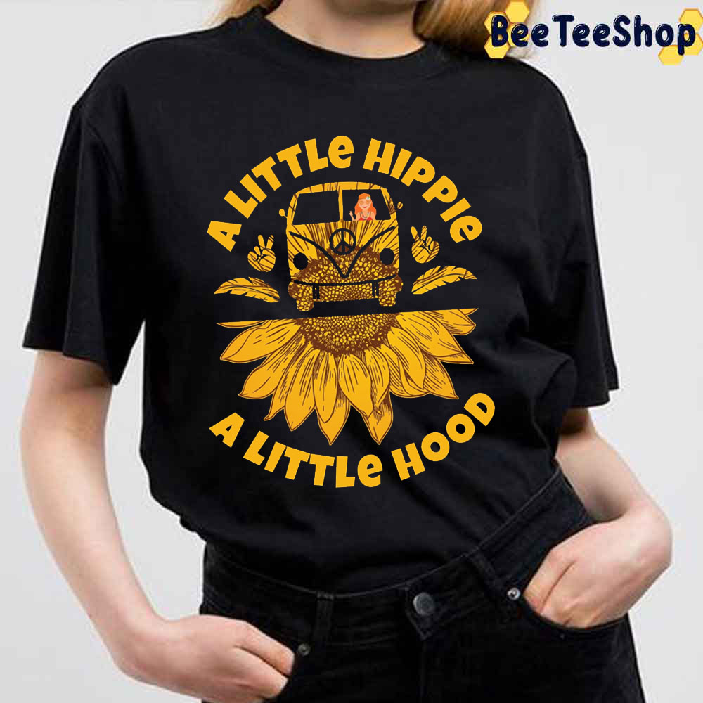 Sunflower Peace A Little Hippie A Little Hood Vintage Retro Hippy Soul Unisex T-Shirt