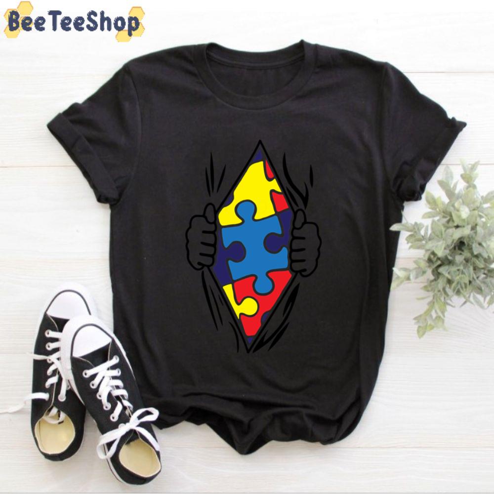 Superhero Fitted Autism Awareness Unisex T-Shirt