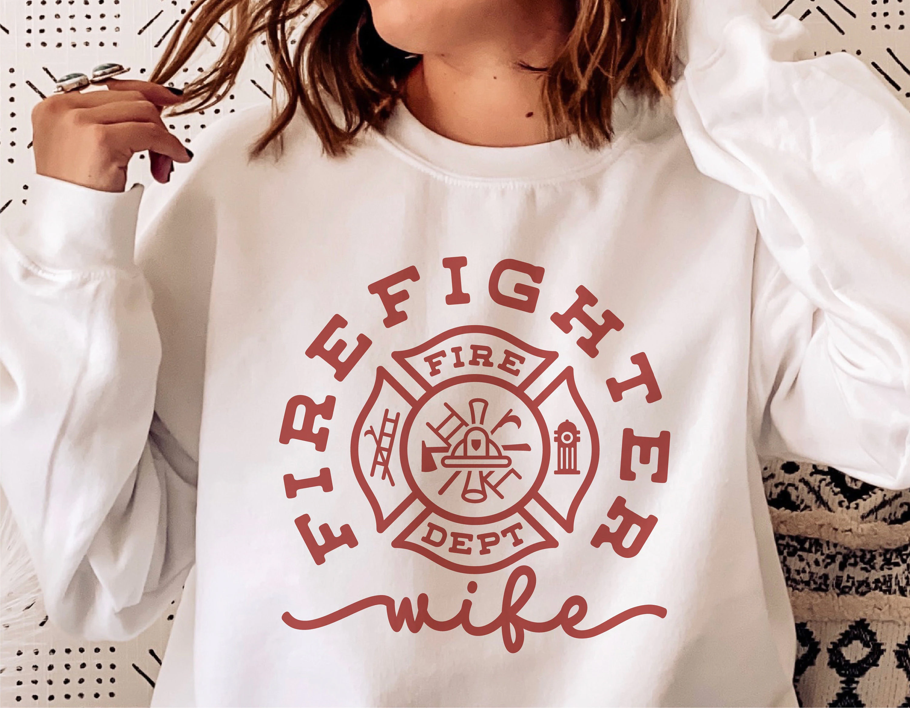 Sweet Style Firefighter Wife Unisex T-Shirt