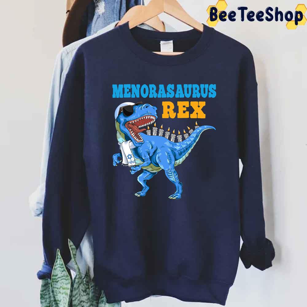 T Rex Dinosaur Hanukkah Orasaurus Rex Unisex Sweatshirt