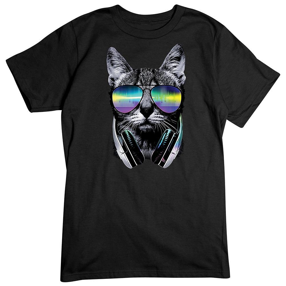 Technicolor Dj Cool Cat Unisex T-Shirt - Beeteeshop